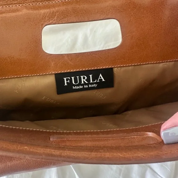 Natural Leather Furla Clutch - Picture 2 of 2